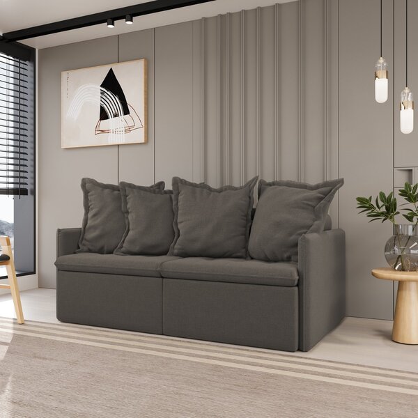 Sofá Retrátil E Reclinável 3 Lugares 200cm Dália Cabecasa Mad