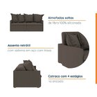 Sofá Retrátil E Reclinável 3 Lugares 200cm Dália Cabecasa Mad