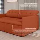 Sofá Retrátil E Reclinável 3 Lugares 200cm Dália Cabecasa Mad