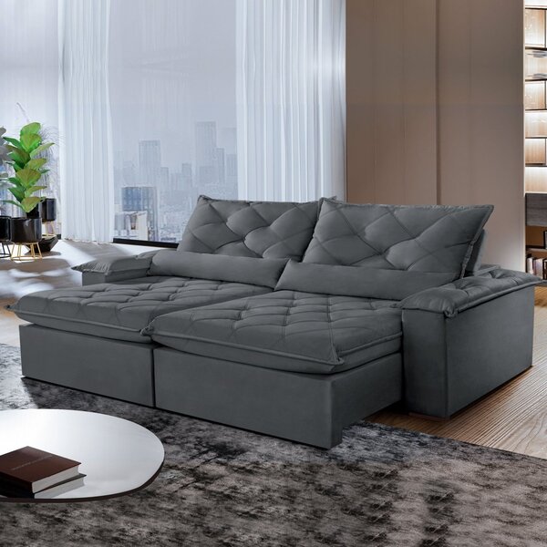 Sofá Retrátil E Reclinável 3 Lugares 200cm Diamond Super Pill