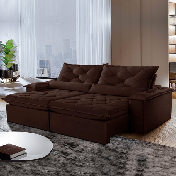 Sofá Retrátil E Reclinável 3 Lugares 200cm Diamond Super Pill