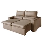 Sofá Retrátil E Reclinável 3 Lugares 200cm Grajaú Suede/bege
