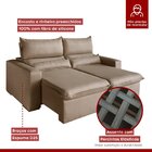Sofá Retrátil E Reclinável 3 Lugares 200cm Grajaú Suede/bege