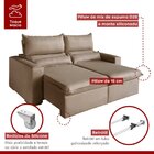 Sofá Retrátil E Reclinável 3 Lugares 200cm Grajaú Suede/bege