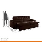 Sofá Retrátil E Reclinável 3 Lugares 200cm Hermon Super Pillo