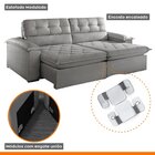 Sofá Retrátil E Reclinável 3 Lugares 200cm Hermon Super Pillo