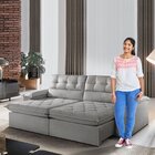 Sofá Retrátil E Reclinável 3 Lugares 200cm Hermon Super Pillo