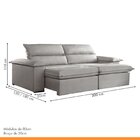 Sofá Retrátil E Reclinável 3 Lugares 200cm Vanilla  Veludo Ci