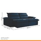 Sofá Retrátil E Reclinável 3 Lugares 200cm Vanilla  Veludo Ma