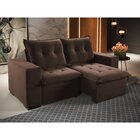 Sofá Retrátil E Reclinável 3 Lugares 200cm Veludo Power Bombom