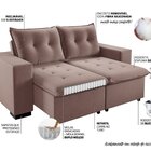 Sofá Retrátil E Reclinável 3 Lugares 200cm Veludo Power Rosa