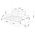 Sofá Retrátil E Reclinável 3 Lugares 204cm Stone Viero Bombom