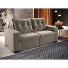 Sofá Retrátil E Reclinável 3 Lugares 204cm Stone Viero Perola