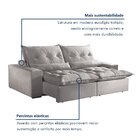 Sofá Retrátil E Reclinável 3 Lugares 210cm Avalon Super Pillo