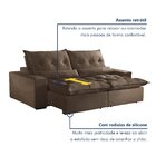Sofá Retrátil E Reclinável 3 Lugares 210cm Avalon Super Pillo