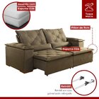 Sofá Retrátil E Reclinável 3 Lugares 210cm Belgrado K08  Bege