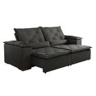 Sofá Retrátil E Reclinável 3 Lugares 210cm Belgrado K08  Cinza