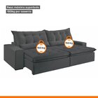 Sofá Retrátil E Reclinável 3 Lugares 210cm Bérgamo  Veludo Gr