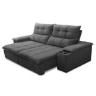 Sofá Retrátil E Reclinável 3 Lugares 210cm Com Porta Copos E