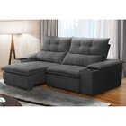 Sofá Retrátil E Reclinável 3 Lugares 210cm Com Porta Copos E