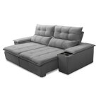 Sofá Retrátil E Reclinável 3 Lugares 210cm Com Porta Copos E