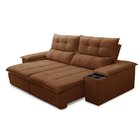 Sofá Retrátil E Reclinável 3 Lugares 210cm Com Porta Copos E