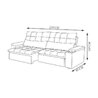 Sofá Retrátil E Reclinável 3 Lugares 210cm Robem Porta Copos
