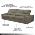 Sofá Retrátil E Reclinável 3 Lugares 210cm Rojas Veludo Casto