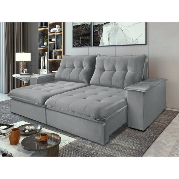 Sofá Retrátil E Reclinável 3 Lugares 210cm Velosuede Guaxupé
