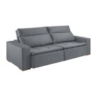 Sofá Retrátil E Reclinável 3 Lugares 210cm Veneza  Cinza
