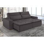 Sofá Retrátil E Reclinável 3 Lugares 210cm Veneza  Marrom