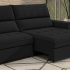 Sofá Retrátil E Reclinável 3 Lugares 211cm Barcelona Preto