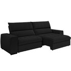 Sofá Retrátil E Reclinável 3 Lugares 211cm Barcelona Preto