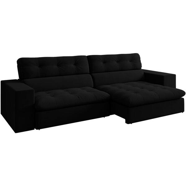 Sofa Retratil E Reclinavel 3 Lugares 218 Cm Eldorado Veludo M