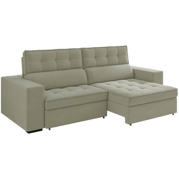 Sofa Retratil E Reclinavel 3 Lugares 218 Cm Evidence Veludo M