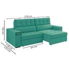 Sofa Retratil E Reclinavel 3 Lugares 218 Cm Evidence Veludo M