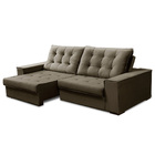 Sofá Retrátil E Reclinável 3 Lugares 220cm Alice Tecido Suede