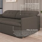 Sofá Retrátil E Reclinável 3 Lugares 220cm Dália Cabecasa Mad