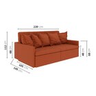 Sofá Retrátil E Reclinável 3 Lugares 220cm Dália Cabecasa Mad