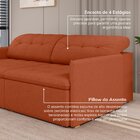 Sofá Retrátil E Reclinável 3 Lugares 220cm Dália Cabecasa Mad