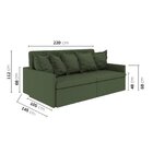 Sofá Retrátil E Reclinável 3 Lugares 220cm Dália Cabecasa Mad