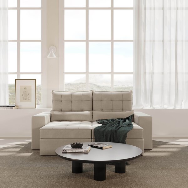 Sofá Retrátil E Reclinável 3 Lugares 220cm Embaúba Extra Cabe