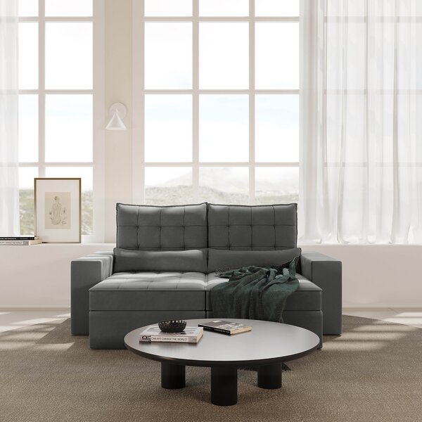 Sofá Retrátil E Reclinável 3 Lugares 220cm Embaúba Extra Cabe