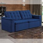 Sofá Retrátil E Reclinável 3 Lugares 220cm Palermo  Veludo Pa