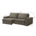 Sofá Retrátil E Reclinável 3 Lugares 225cm Com Porta Copos Ba