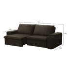 Sofá Retrátil E Reclinável 3 Lugares 225cm Com Porta Copos Ba