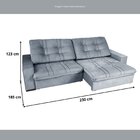 Sofá Retrátil E Reclinável 3 Lugares 230 Cm Turim Duplo Molej