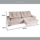 Sofá Retrátil E Reclinável 3 Lugares 230 Cm Turimduplo Molejo