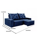Sofá Retrátil E Reclinável 3 Lugares 230cm Ágata Suede Azul
