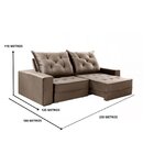 Sofá Retrátil E Reclinável 3 Lugares 230cm Ágata Suede Capucc